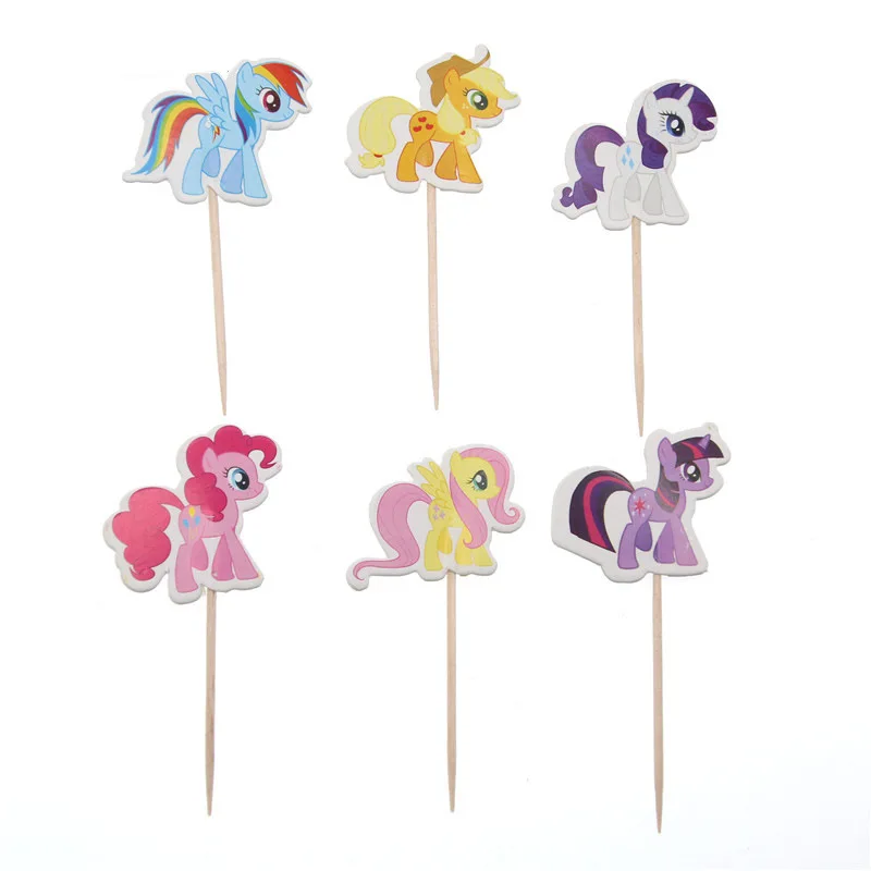 24 шт. куртка My Little Pony вечерние торт флаг тематическая вечеринка на день рождения