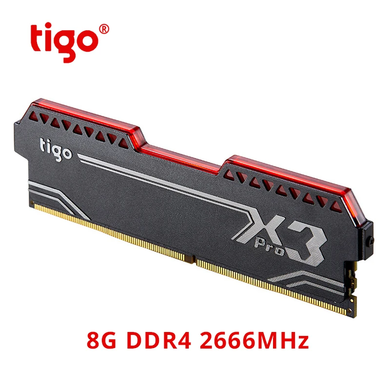 

RAM DDR4 8GB PC Gaming 2666 MHz Memory X3 pro Red LED Light for Computer Desktop Gamer Memoria Original brand new