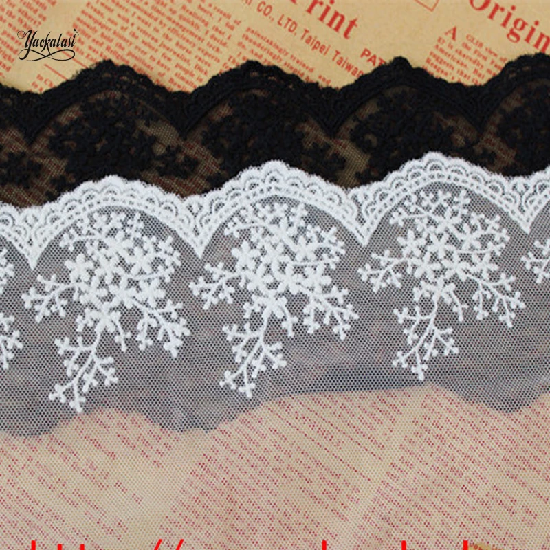 Buy YACKALASI 20 Yds Tulle Embroidered Lace Fabric Soft Tulle Sewing Lace