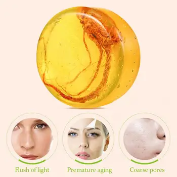 

1PC Ginseng Handmade Soap Chinese Herb Honey Kojic Acid Soap Shrink Pores Body Face Skin Care Moisturizing 100g
