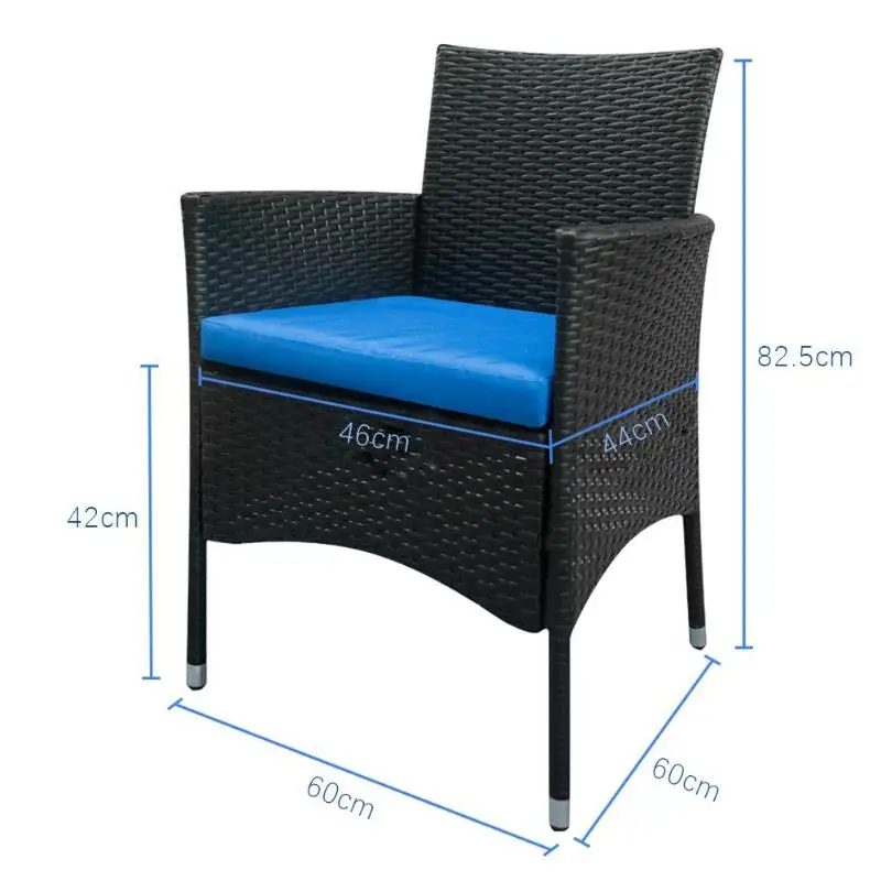 2/3 шт. одного спинка кресла черные рельефные обеденный кресло из ротанга кафе дома мебель комплект садовые стулья с мягкой подушкой