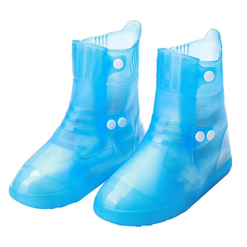 

New Waterproof Shoes Cover 4 Colors PVC Integral Mould Non-Slip Rain Cover Men Women Elastic Reusable High Rain Boots Overshoes