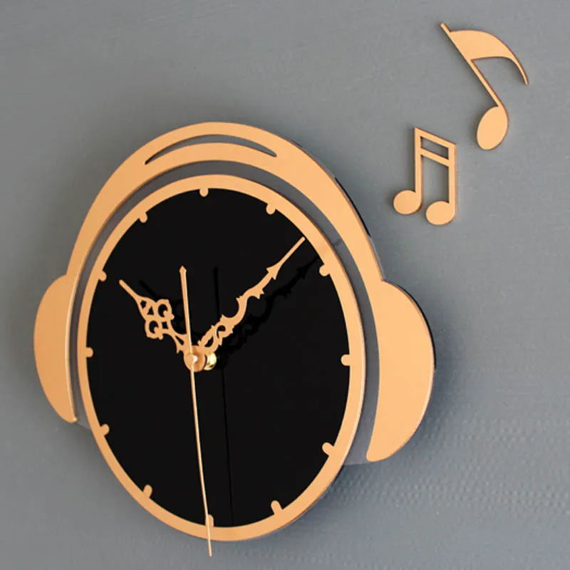 Buy Flying Notes Wall Clock Modern Design Music Theme Decorative Living Room