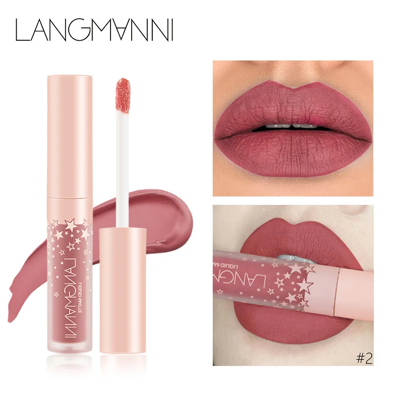 Matte Nude Lip Gloss Waterproof Lip Tint Long Lasting Liquid Lipstick Red Velvet Lip Stain Matte 1
