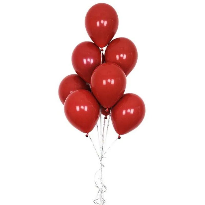 Новое поступление, красный шар с гранатом, 30 шт./партия, 10 дюймов, двухслойные балоны, свадебные украшения, предметы декора для дня рождения - Цвет: Pomegranate red