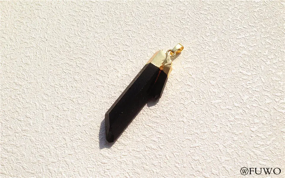 Natural Smokey Quartz Crystal Point Pendant 8