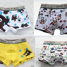 Мальчиков Calcinha Infantil 4 шт./лот нижнее белье для мальчиков детские трусы-шорты для детей ясельного возраста; детские трусы-боксеры;