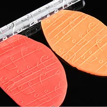 Красивый дизайн тиснение Скалки сахар ремесло инструменты помадка украшения торта маленькие тиснения в форме нот A590