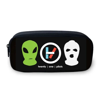 

2019 Hot Sale Twenty One Pilots Pattern Pencil Bag For Boys Large Purse Fashion Girl Wallet Cool School Box Student Supplies Bag