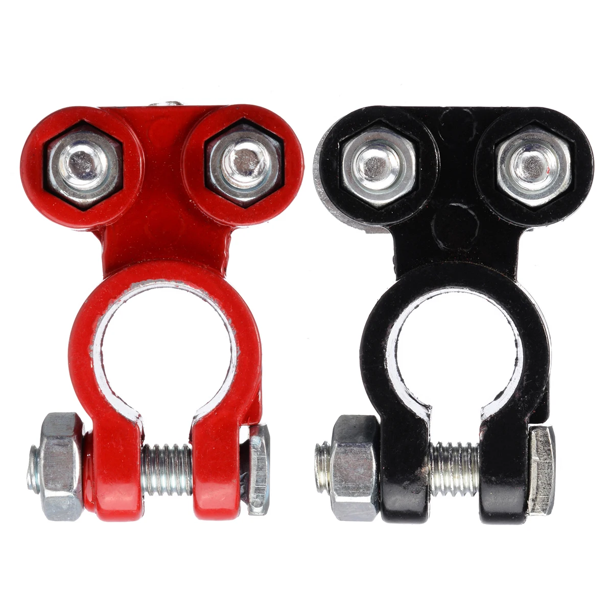 

2pcs Quick Release Aluminum Car Battery Terminal Clamp Moistureproof Positive Nagative Clips Connector 53x17x12mm