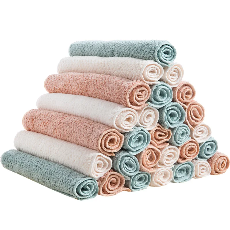 

4PC Efficient Microfiber Towel Multifunctional Anti-grease Reusable Lint-free Kitchen Superfine Fiber Absorbent Cleaning Cloths