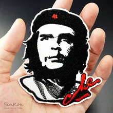 Che Guevara(Размер: 8,0X9,3 см) DIY Значки для одежды нашивка вышитая аппликация, этикетка для шитья одежды наклейки одежда орнамент