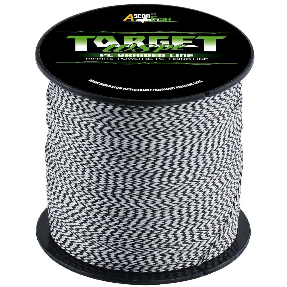 

Mix color Ultra Strong 8Strand Braided Fishing Line 100m 6-150LB 8 Braids Multifilament Line Black&White corss woven 0.1-0.68mm