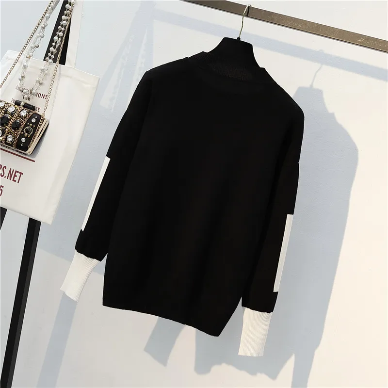 CBAFU autumn winter plus size tracksuit women knitted 2 pieces set long sleeve pullovers sweater pocket pants suits outfits P162 CBAFU autumn winter plus size tracksuit women knitted 2 pieces set long sleeve pullovers sweater pocket pants suits outfits P162