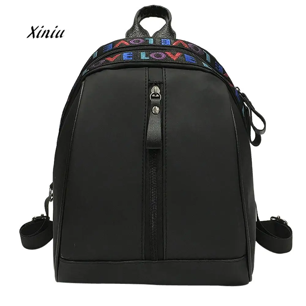 Women's Leather Backpacks Fashion Letter Print Shoulder Bags Shopping
