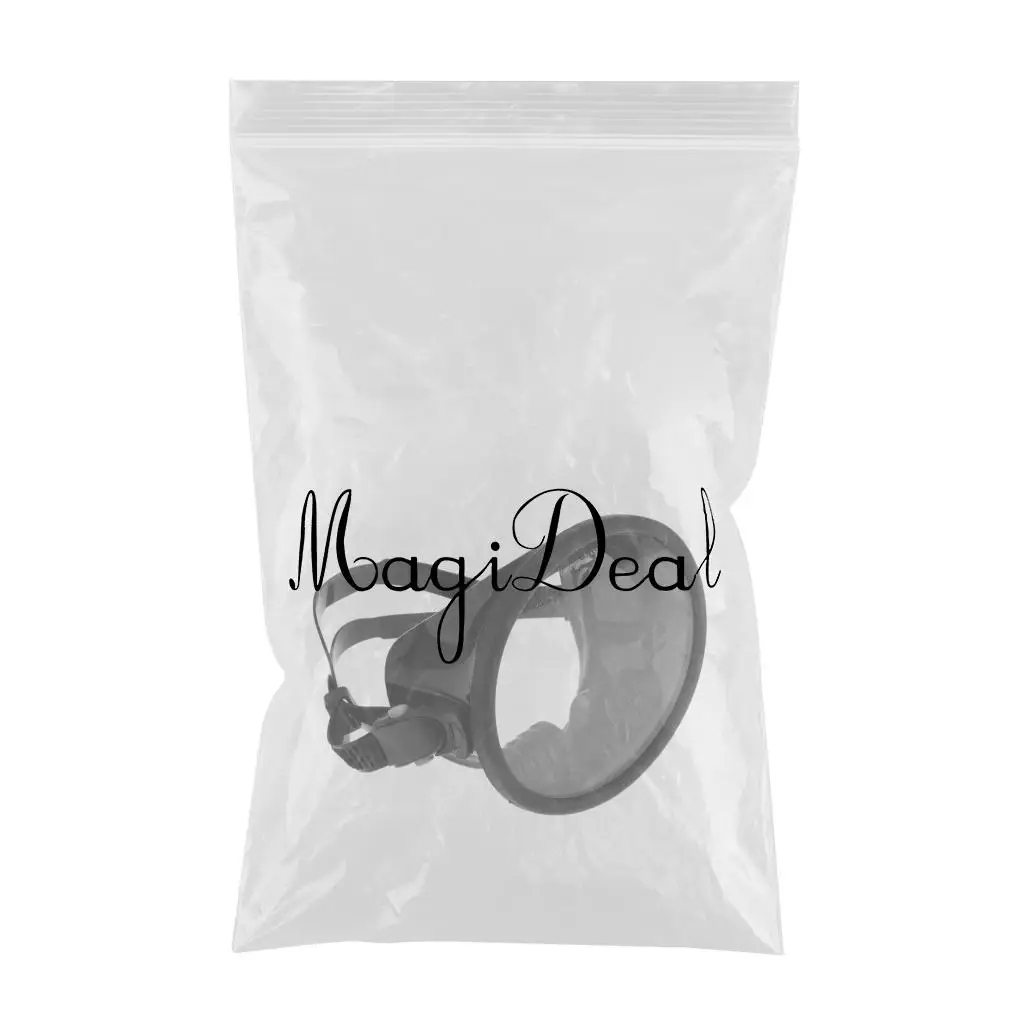 MagiDeal 16x13cm/6.3x5 inch Adults Anti-leak Wide View Spearfishing Scuba Free Diving Mask Goggles Black   