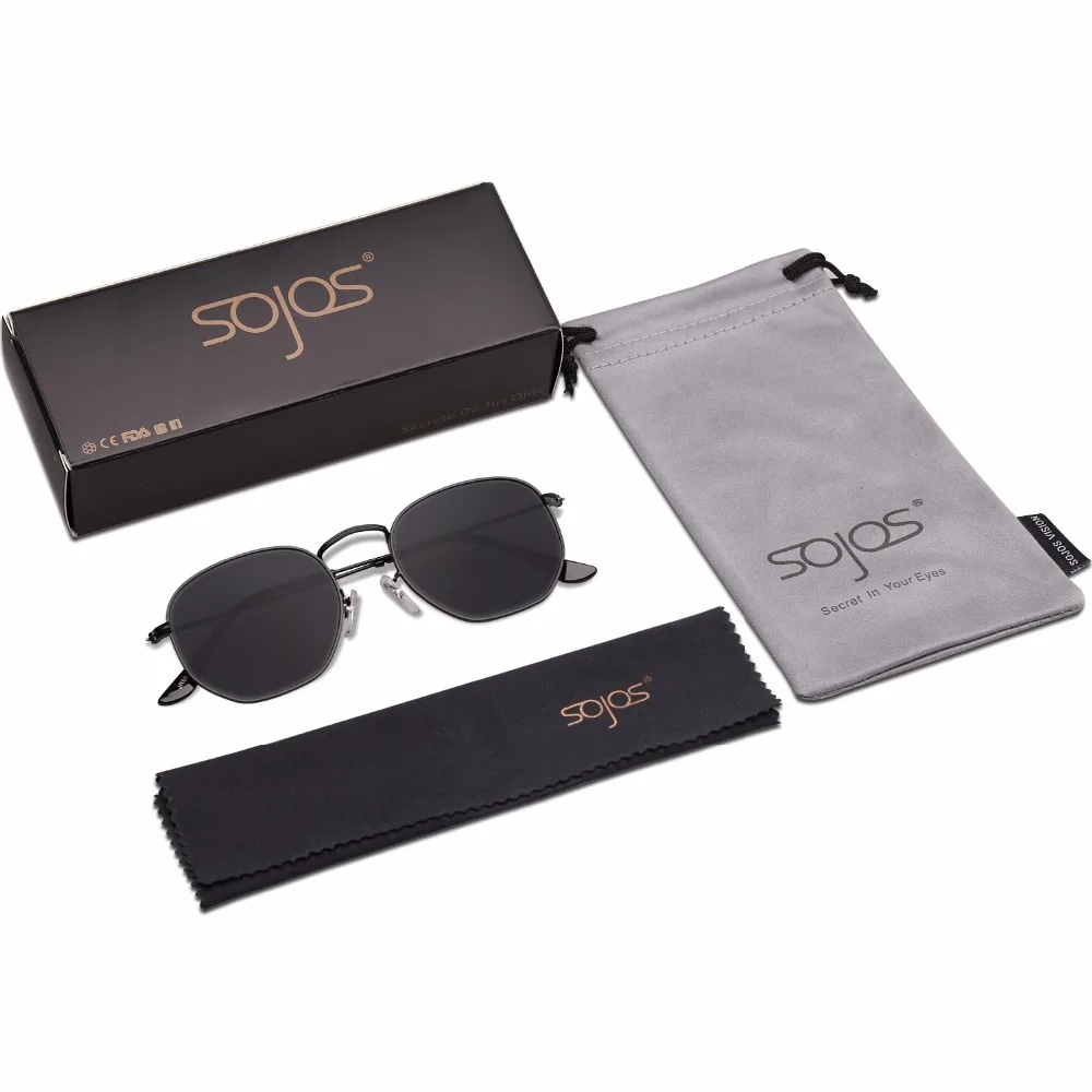 SojoS маленькие классические квадратные многоугольные солнцезащитные очки для мужчин и женщин зеркальные линзы очки SJ1072
