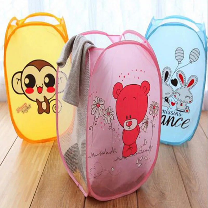 

Free shipping Carton Sorting Basket Cute Folding Clothes Storage Basket Laundry Basket Dirty Clothes Bucket Toy Basket Organizer