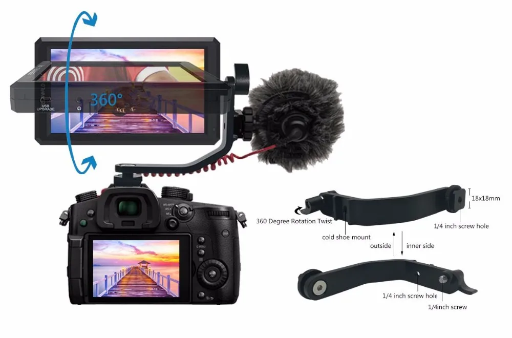 Feelworld F6 5," ips 4K HDMI камера видеомонитор для DSLR Canon беззеркальная камера s Zhiyun Crane 2 DJI Ronin S Feiyutech