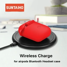 Suntaiho for Airpods Case Qi Wireless Charger For Apple airpods cover
Wireless Charging earphone Cover Earphone Case bag i12 i13