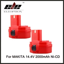 Eleoption 2x NUEVA 14.4 V NI-CD 2000 MAH 2000 mah BATERÍA de LA HERRAMIENTA ELÉCTRICA para MAKITA 14.4 VOLT Cordless Drill