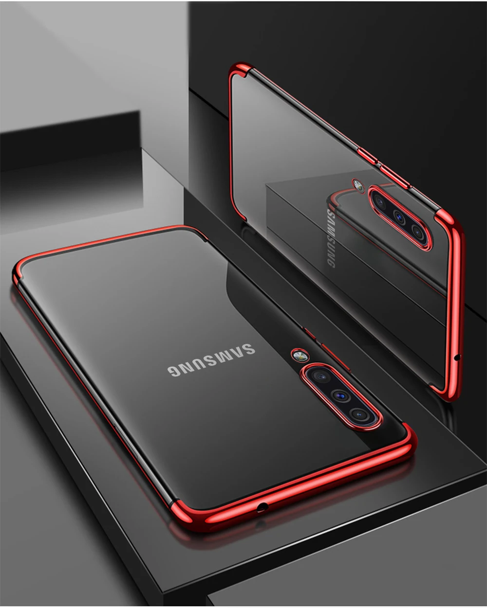 Для samsung Galaxy A50 чехол прозрачный мягкий тонкий чехол из ТПУ чехол для samsung A50 A10 A30 A40 A70 A60 A50S A30S A80 A90 чехол в форме листа