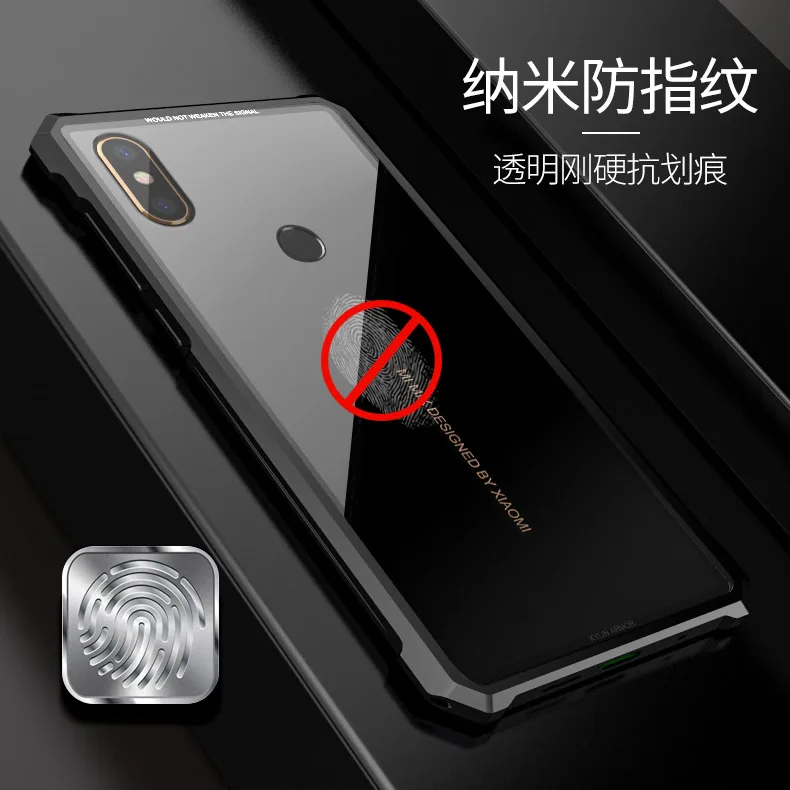 Роскошный чехол tempere glass+ alu mi num с металлической рамкой для Xiaomi mi Mix 2 s Full protetor shell задняя крышка чехлы для телефонов