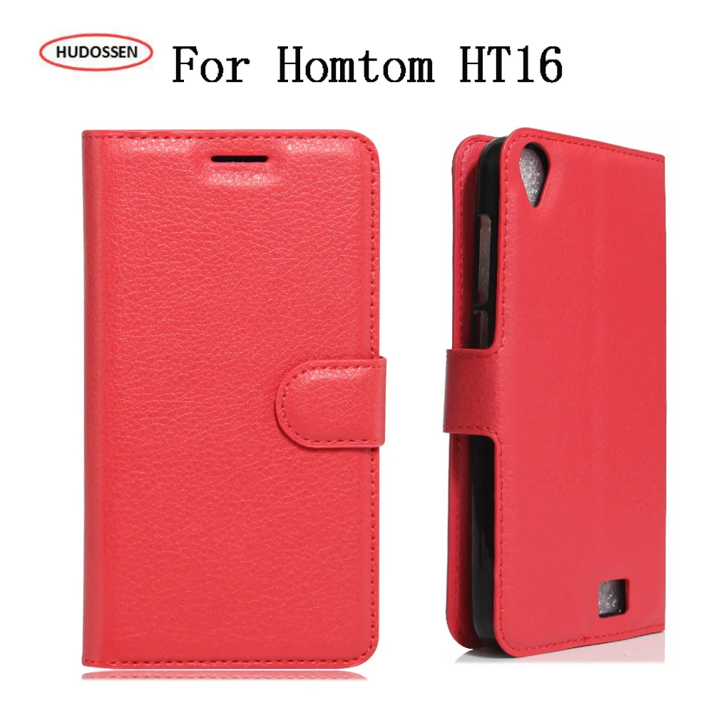 

HUDOSSEN For Homtom HT16 Case Wallet PU Leather Back Cover Case For Homtom HT16 Case 5.0" Flip Protective Phone Bag Skin Fundas