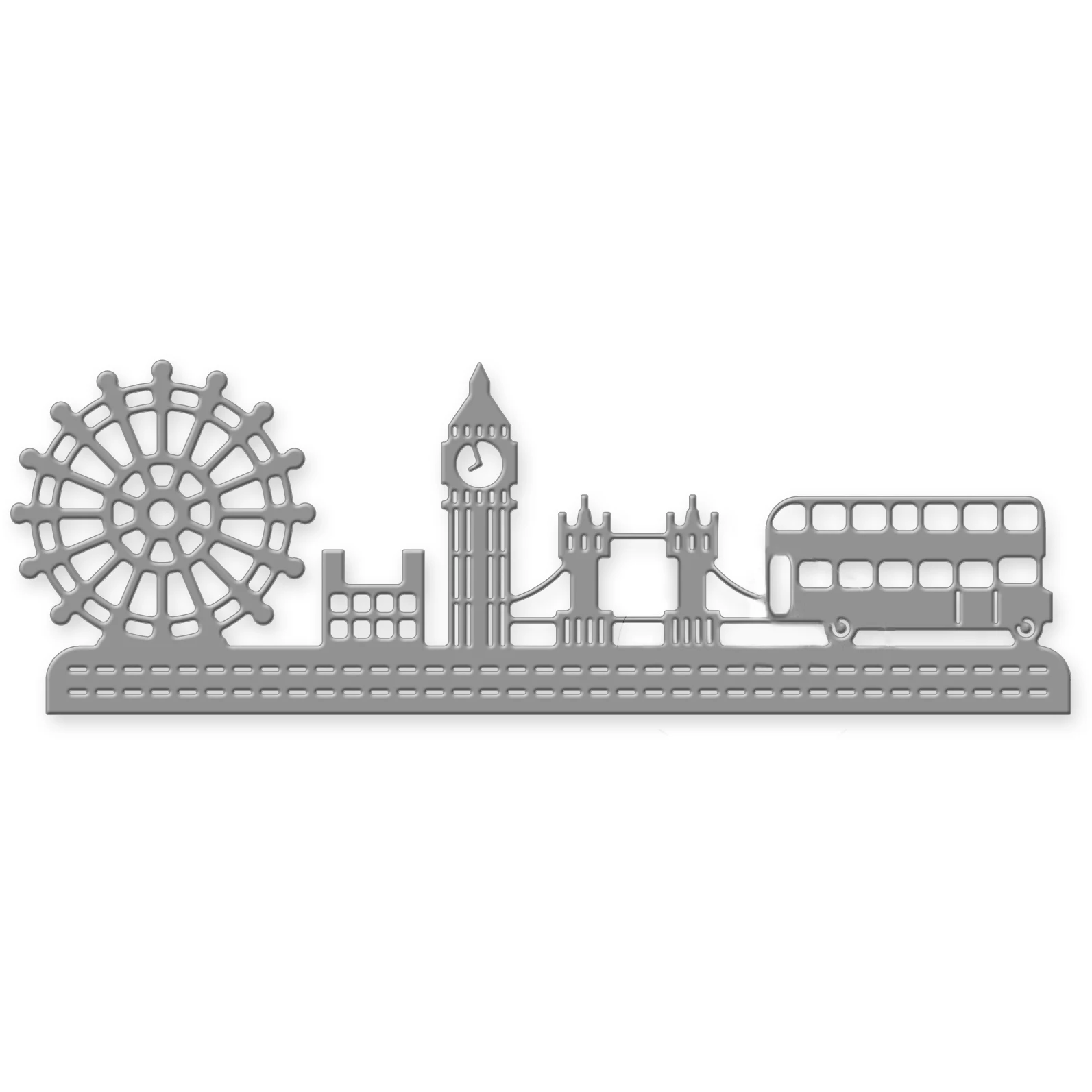 

Naifumodo London Border Dies Metal Cutting Dies for Scrapbooking Craft Die New Embossing Stencil Card Decoration with Free Gift