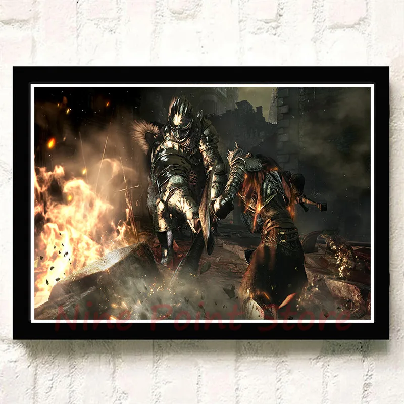 Dark Souls игровой бумажный плакат с покрытием для гостиной стены дома Современный художественный декор плакат Принт Бескаркасный