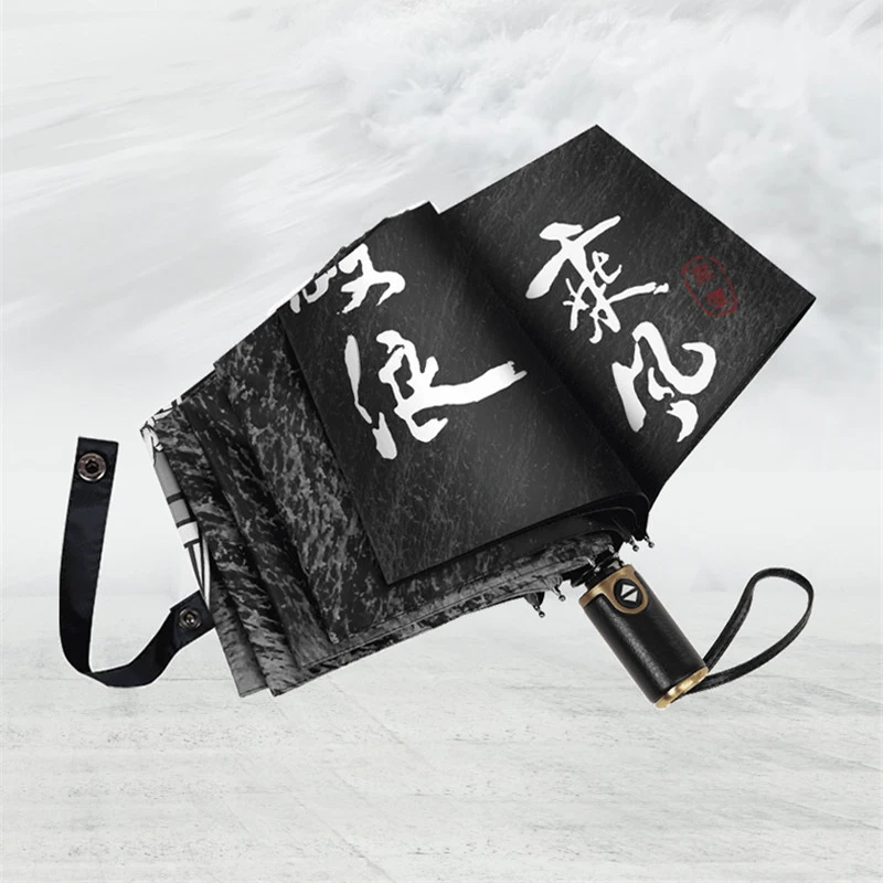 

Riding Wind Breaking Waves Umbrella Rain Gear Sunscreen Fully-Automatic Chic Ultralight Parasol Strong Paraguas Guarda Chuva