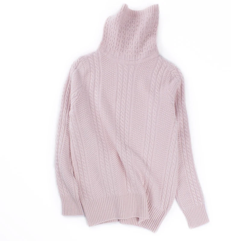  100%goat cashmere pineapple grain twisted thick knit woman fashion pullover sweater bordeaux red 3c