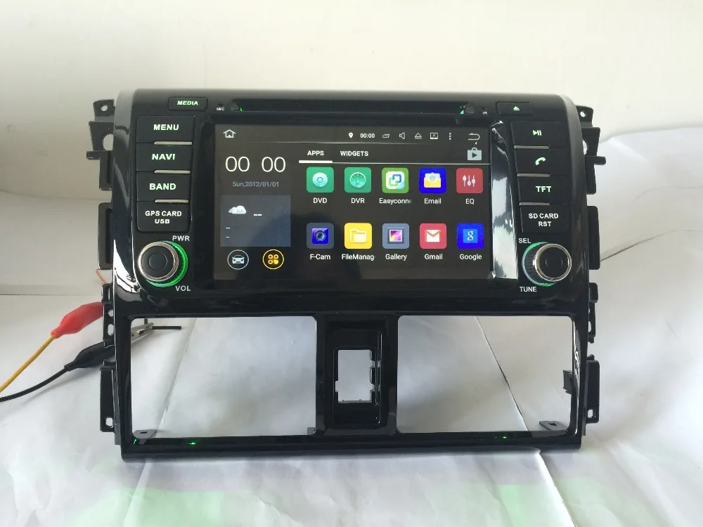 Excellent 7"Android 6.0 for Toyota vios and yaris 2014 car dvd,gps navigation 4G,4 core,16G,1024 x 600,Russian,English 3