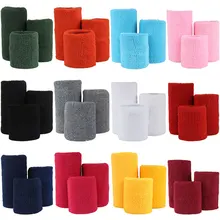 Мужской и женский баскетбол бадминтон, бег на запястье хлопок протирать пот абсорбент дышащий защитный запястье Расширение набор летом