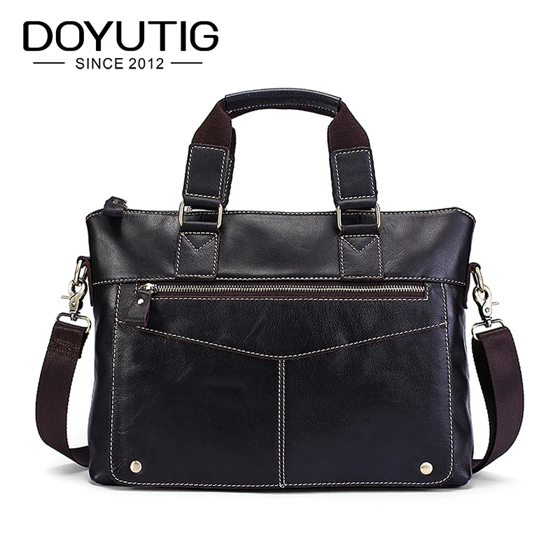 DOYUTIG European Design Genuine Leather Business Briefcases For Men New
