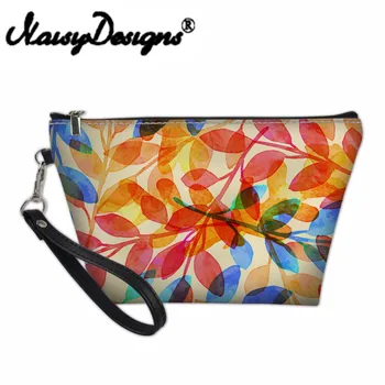 

Noisydesigns designer cosmetic bag Cases Functional Women Makeup Organizer Leaves Makeup Case Lady Beauty Girl Zipper Bag