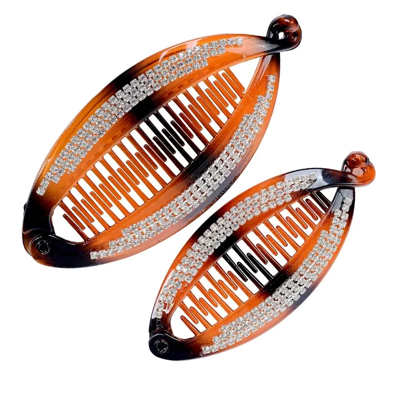 

Fish Shape Rhinestone Crystal Hair Claw Clips Hair Jewelry Banana Barrettes Hairpins Hair Accessories For Women Clips