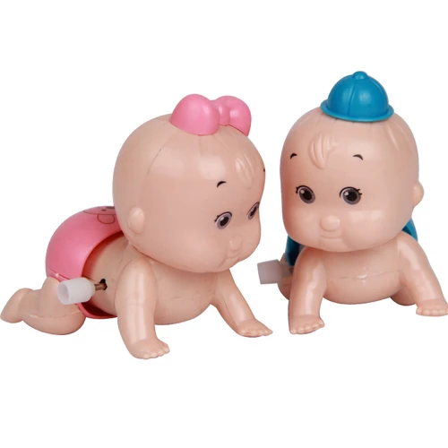 Cute Windup Crawling Crawl Boy Girl Doll Toy Birthday Gift for Baby Kid