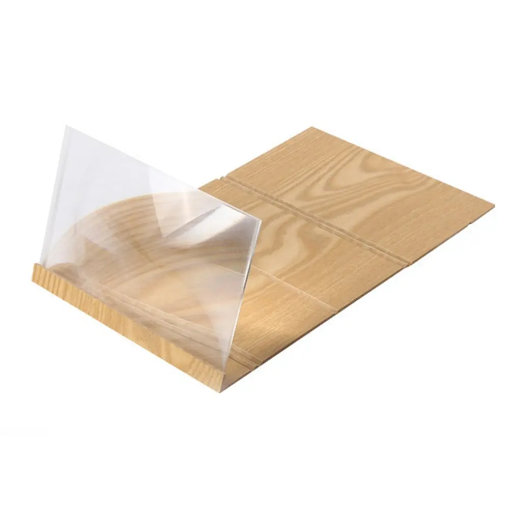 

12' Wooden Mobile Video Screen Magnifier High Definition Mobile Phone Screen Amplifier with Wood Grain Stand Anti-radiation