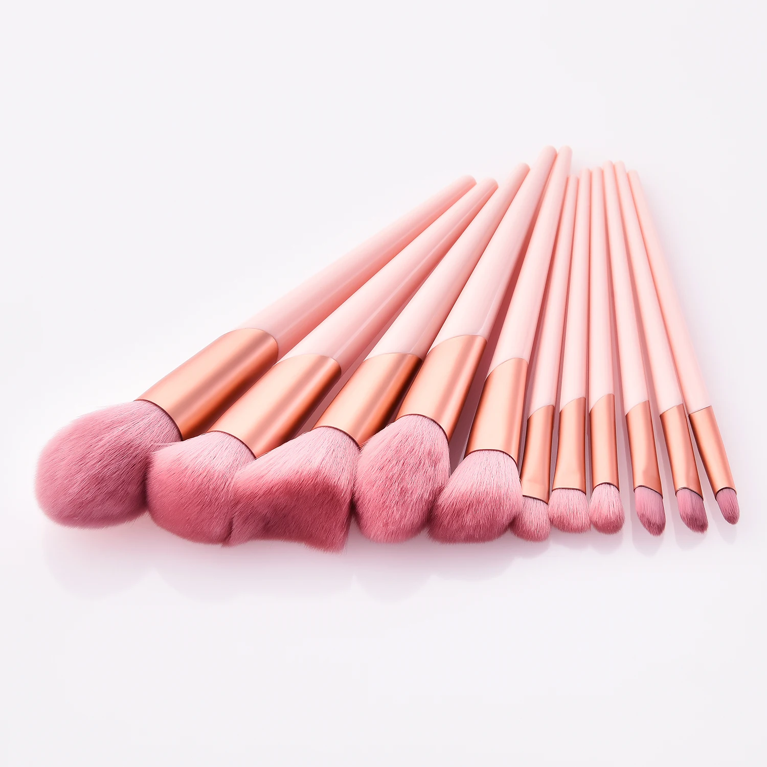 BBL 11 шт., набор розовых кистей для макияжа, профессиональная контурная кисть для хайлайтера, пудра для растушевки теней, кисть для растушевки, Brochas Maquillaje