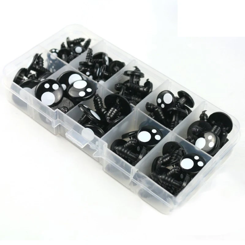 

Eyes For Toys 8-16mm Black Flash Eye Accessories For Plush Dolls Cartoon Animals Panda Bear DIY Hand-woven Doll Accessories Toys