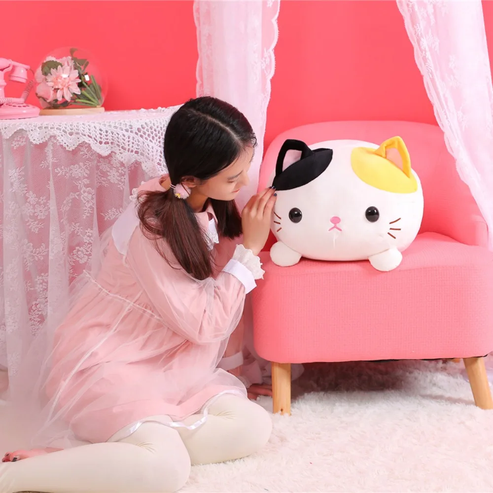 

1pc 35/45cm Kawaii Lying Cat Plush Soft Pillow Cute Stuffed Animal Toys Doll Cute Toys for Kids Girls Valentines Birthday Gift