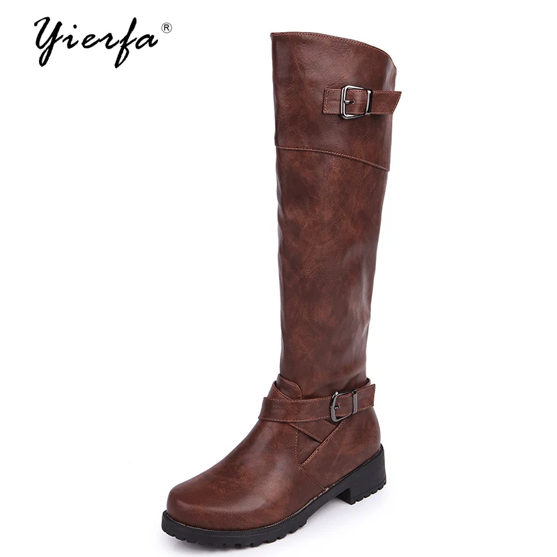 

Ankle Boots Women Flat Leather Shoes Women's Winter Knee High High Tube Flat Heels Riding Boots 35-43