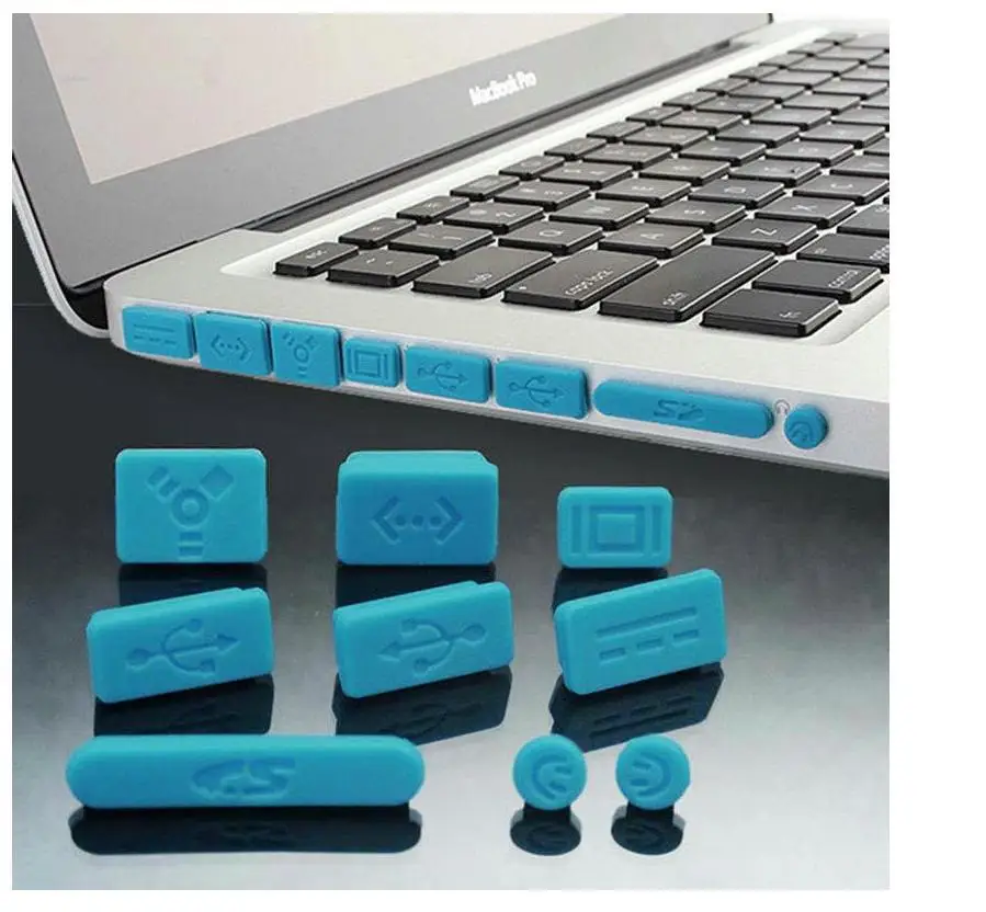 

For Macbook Air 11.6 13.3 Pro 13'' 15'' Retina Port Anti-Dust DustProof 1set Colorful Soft Silicone Dust Plug