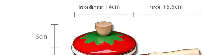 Креативная Милая Кастрюля эмалированная кастрюля для молока 1.5л высокая термостойкость маленькие кастрюли для супа общего использования для газовой и индукционной плиты