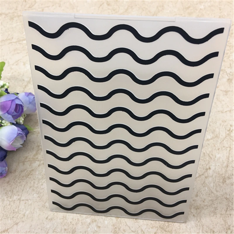 

Wave Plastic Embossing Folders for DIY Scrapbooking Paper Craft/Card Making Decoration Supplies