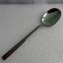 Stainless Steel Western Silver Salad Spoon Round Salad Spoon Fruit Spoons Flatware Cutlery Kitchen Dinnerware Accessories Great