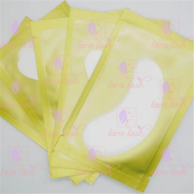 

Free shipping 50 pairs/lot new eyemix eye pads smooth surface lint free gloden eye gel pads patches for eyelash extensions korea