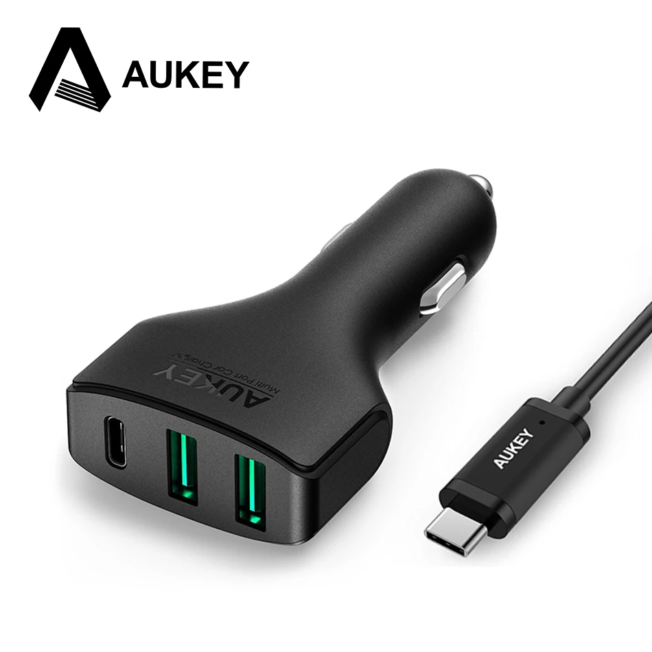 AUKEY Type C Car Charger Quick Charge 3 0 USB 3 Port For Nexus 5X 6P