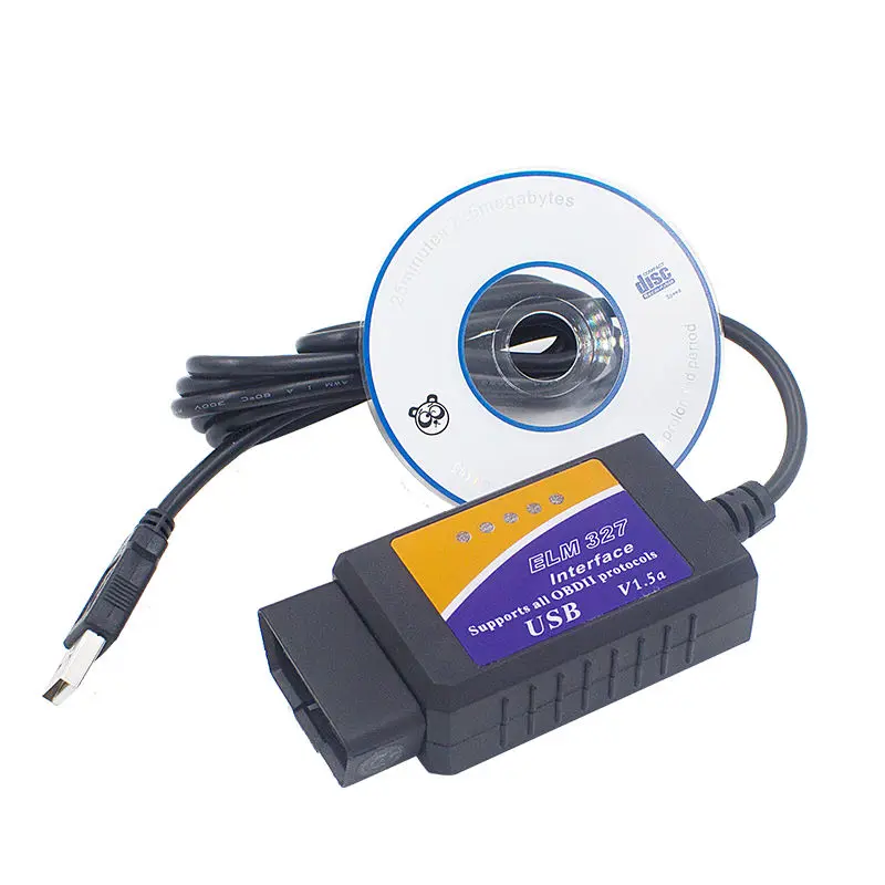 ELM327 интерфейс USB/Bluetooth OBD2 Авто сканер V1.5 OBDII OBD 2 II elm327 usb Супер сканер